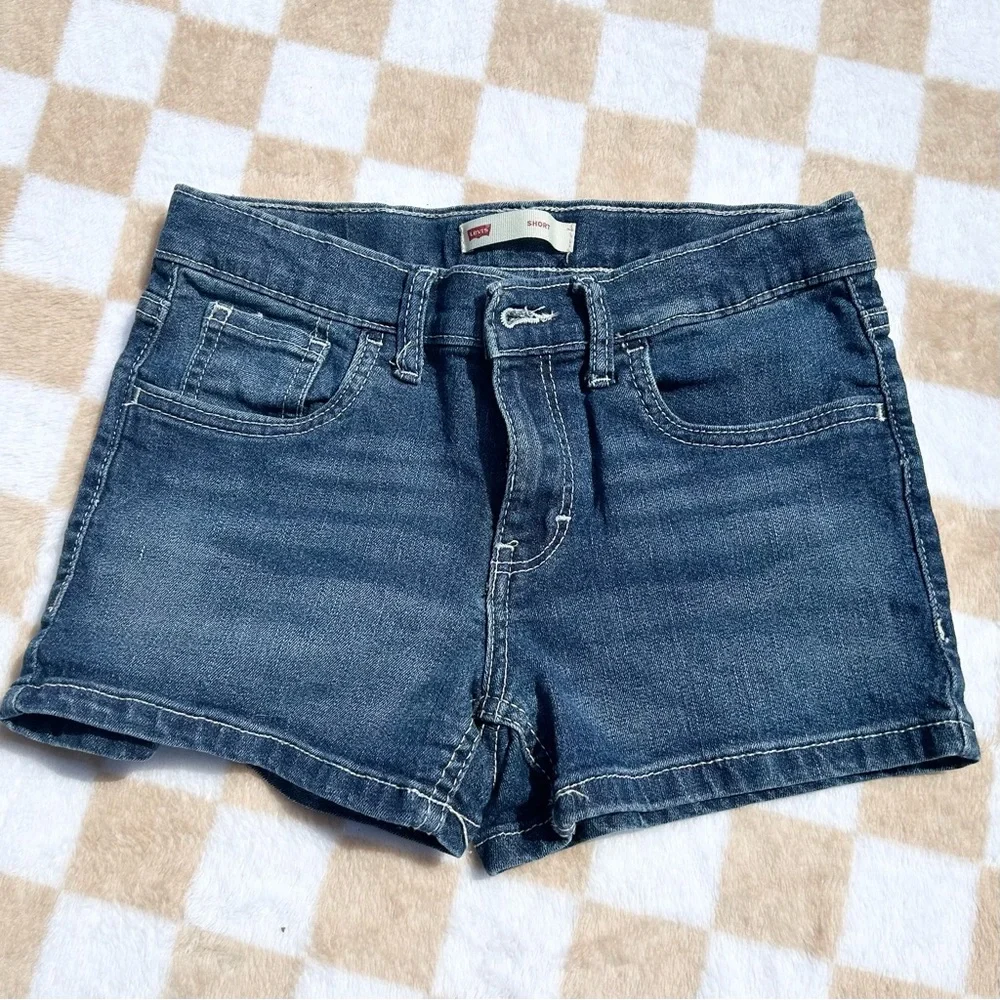 3 pairs, bundle of girls Levi's and cat & jack Denim Shorts - Picture 5 of 11